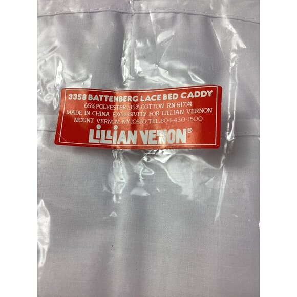 Lillian Vernon Battenburg Lace Bedside Caddy*White Elegant Organizer*Bedroom*NIP - Picture 1 of 3